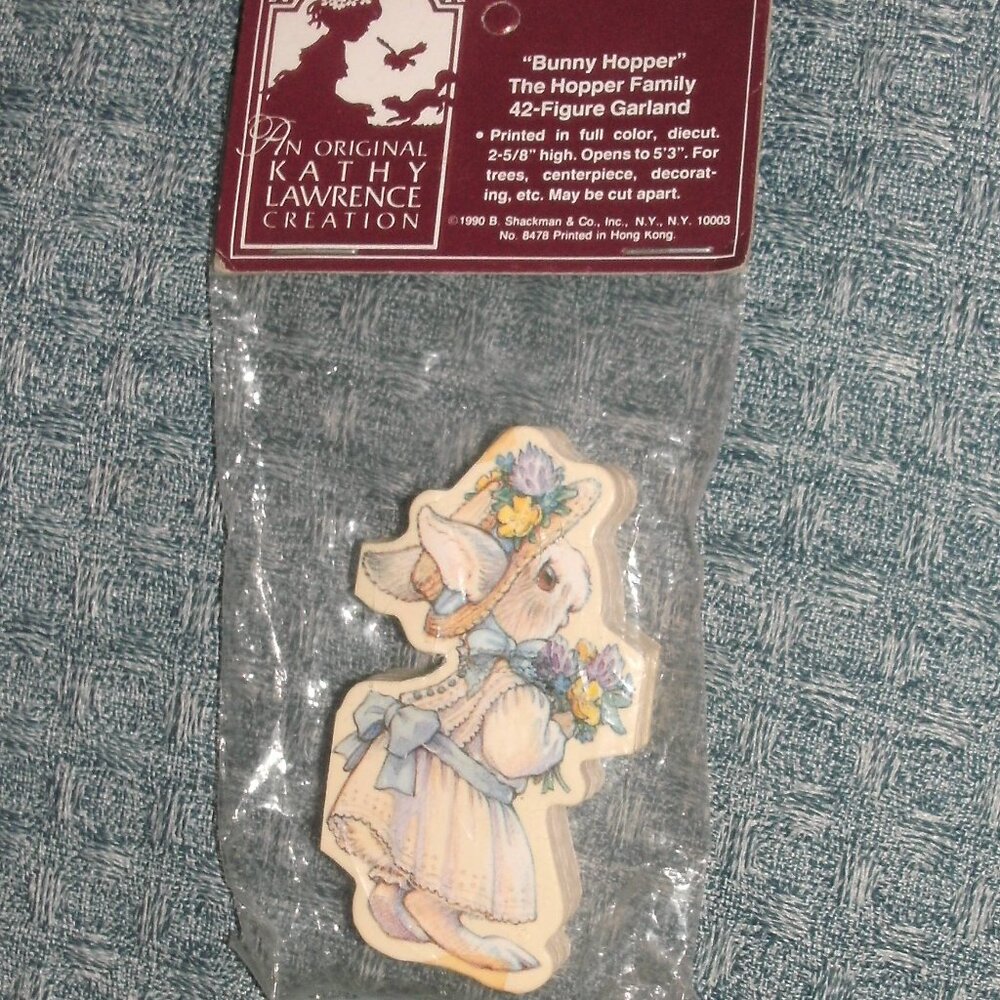NWT Vintage Kathy Lawrence Hopper Rabbit Bunny Family 42 Figure Garland Easter